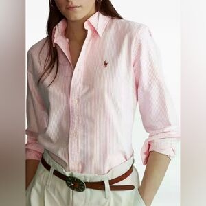 Ralph Lauren Slim Fit Striped Oxford Shirt Size 4